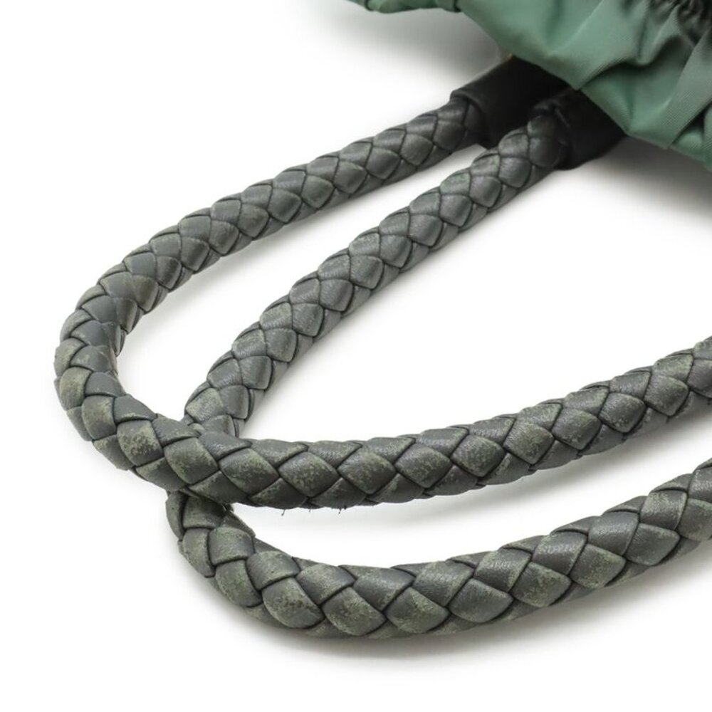 Prada Gathered Ribbon Handbag Braided 2-Way Shoulder Bag Nylon Ardesia - Picture 4 of 8